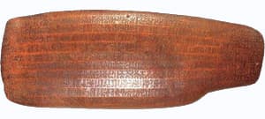 Tabuleta B de rongorongo, antiga escrita de Rapa Nui (Ilha de Páscoa)