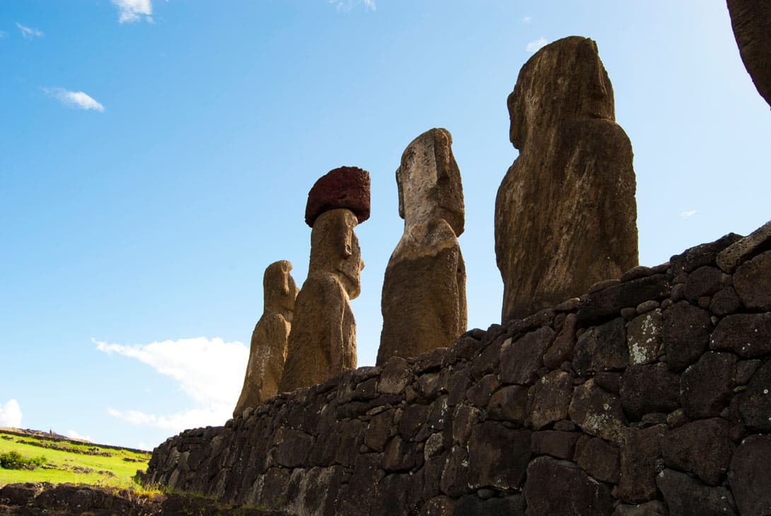 Ahu Tongariki from behind