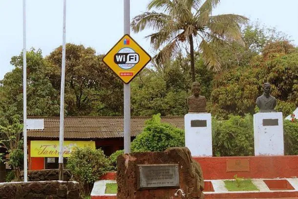 Atamu Tekena Square with public Wi-Fi in downtown Hanga Roa, Rapa Nui.