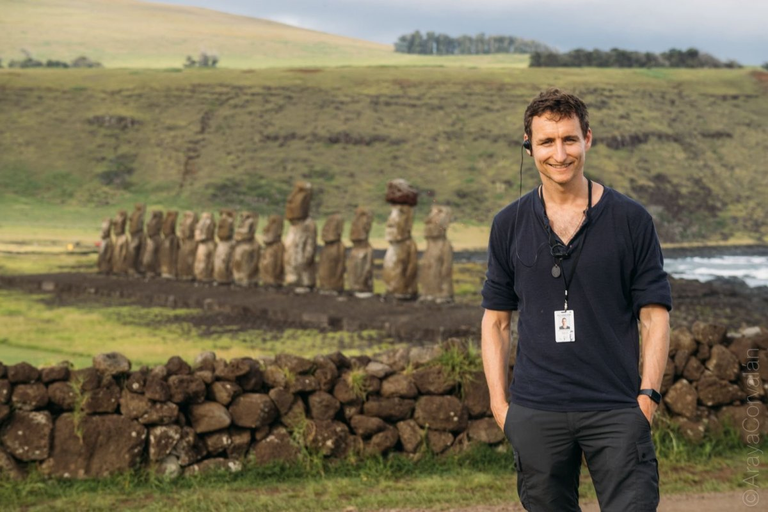 Cristian Donoso Krauss executive producer of Fabula at Ahu Tongariki in Rapa Nui