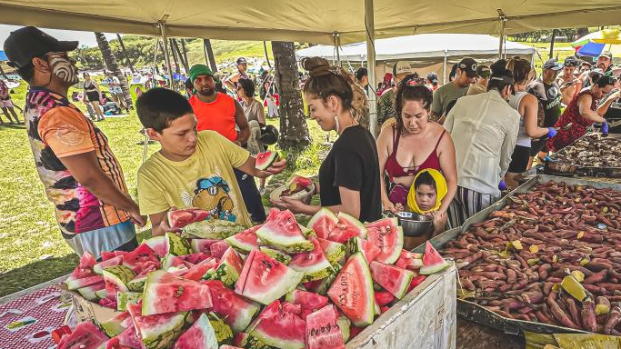 Comunidad rapa nui en festival tapati