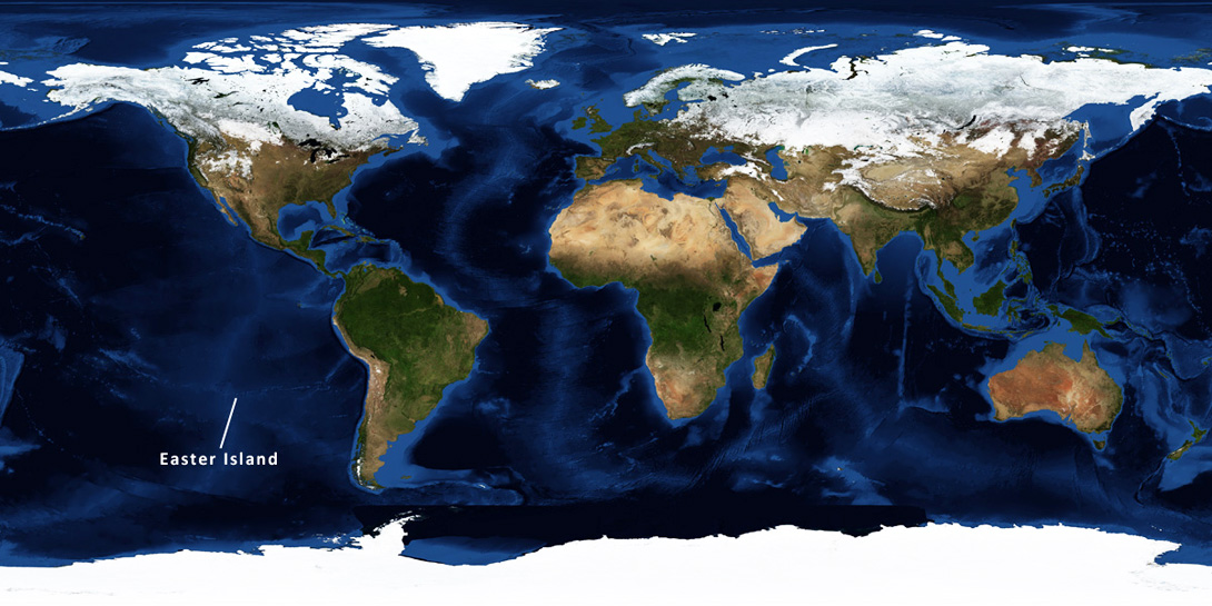 Easter Island On World Map Easter Island facts and information