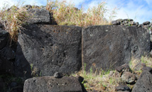 Perfectly cut fitting of blocks in a rock wall at Omohi