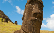 Easter Island moai statue in quarry Rano Raraku, Rapa Nui