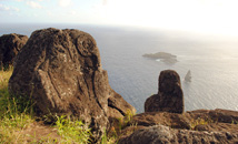 Viewpoint from Orongo towards Motu Nui, Motu Iti and Motu Kao-Kao