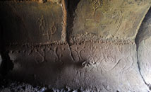 Petroglyphs of Ana O Keke (Virgin Cave) on the Poike volcano