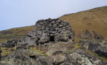 Tupa watch tower in Hanga Oteo along north coast.