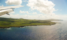 Aerial view from arriving airplane