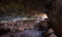 Tunnel of lava tube cave at Rapa Nui (Easter Island)