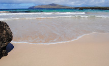 Ovahe beach sand with blue ocean