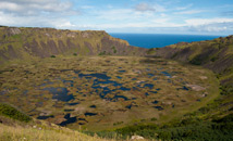 Rano Kau crater lake, Easter Island volcano