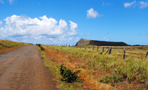 Road to Rano Raraku volcano