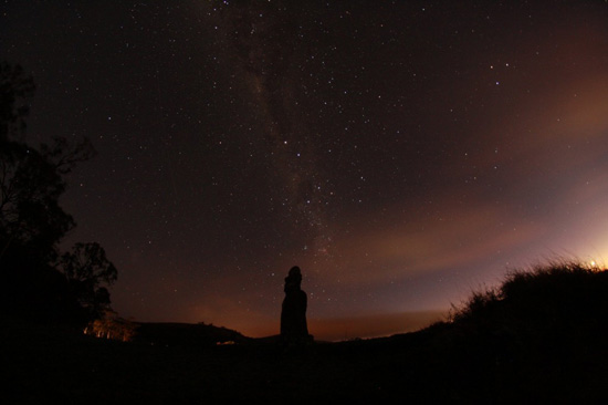 Ahu Huri A Urenga with stars.