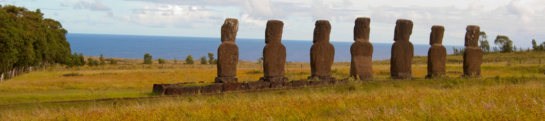 Ahu Akivi of Rapa Nui (Easter Island) represent the seven explorerers who found this land for king Hotu Matu'a when Hiva was in chaos.