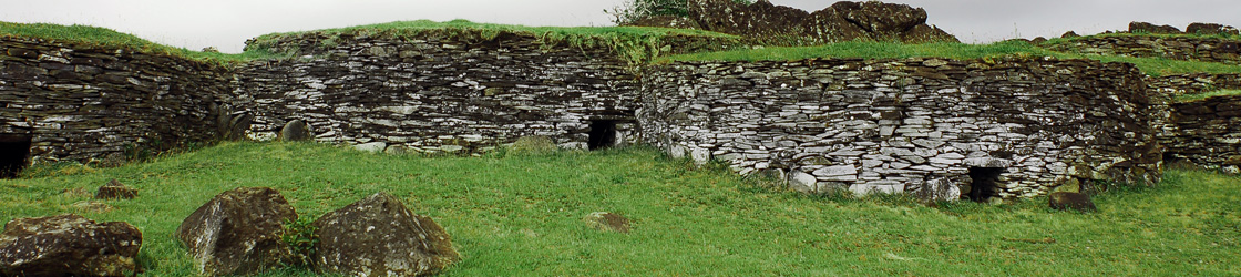 Orongo ceremonial village where tangata manu (birdman) competitions took place at Rapa Nui (Easter Island), Chile