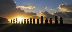 Ahu Tongariki at sunrise