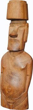 Wooden Easter Island moai statue souvenir