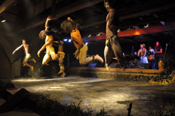 Dancers from music show group Matato'a at Vai Te Mihi at Rapa Nui (Easter Island)