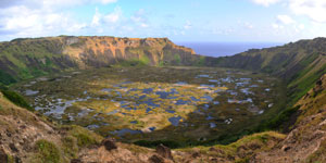 Crater of Rano Kau volcano